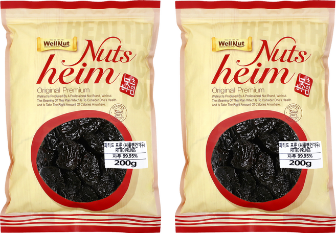 웰넛 자연두레 프룬 건자두, 200g, 2개
