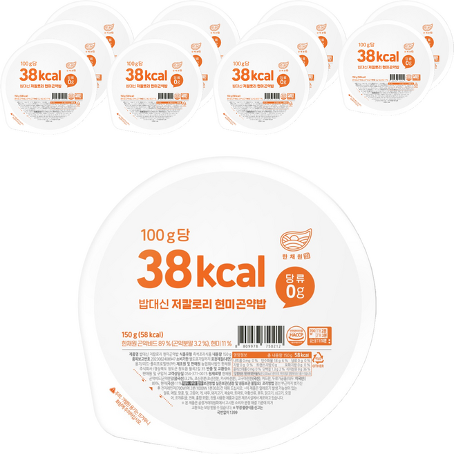한채원 밥대신 저칼로리 현미 곤약밥, 150g, 12개
