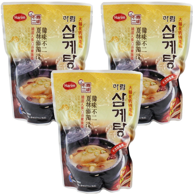Harim Samgyetang 韓味不二 夏林人蔘雞湯, 1kg, 3包