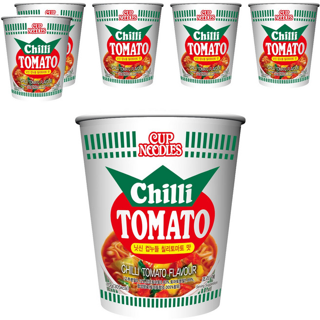 NISSIN 日清 CUP NOODLE 合味道 辣味番茄口味 70g, 6個