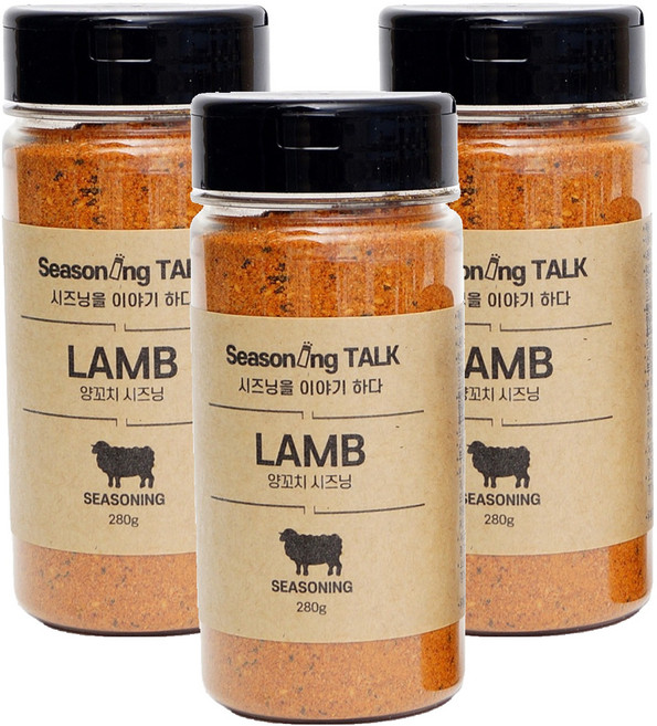 시즈닝톡 양꼬치 시즈닝 쯔란, 280g, 3개