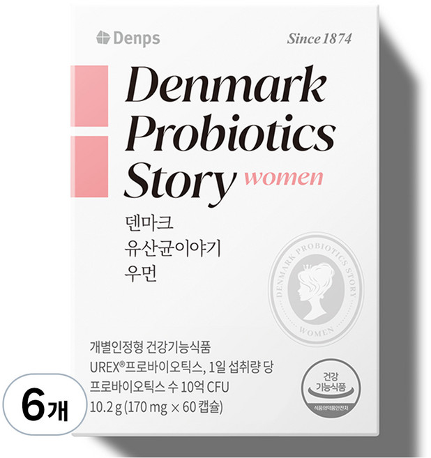 덴프스 덴마크 유산균 이야기 우먼 10.2g, 60정, 6개