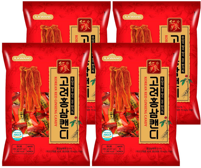 일광제과 고려홍삼캔디, 4개, 280g