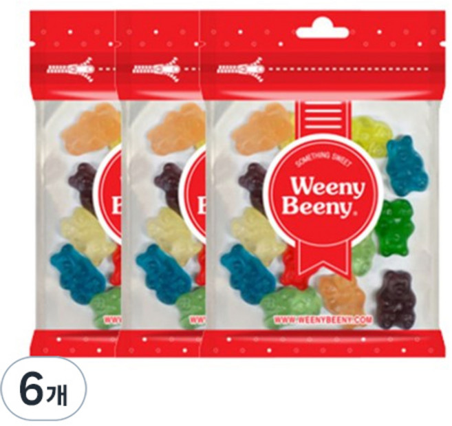 Weeny Beeny 小熊軟糖, 50g, 6個