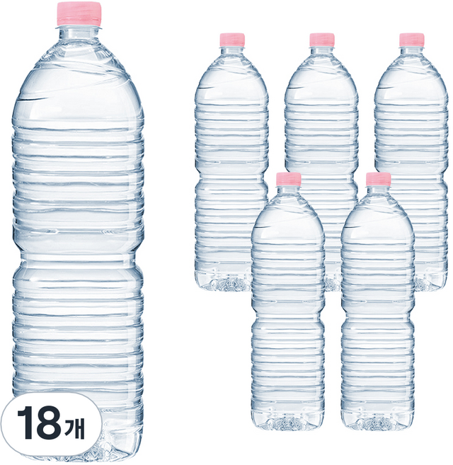 크리스탈 무라벨 생수, 2L, 18개