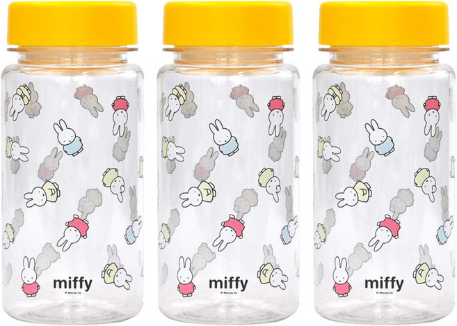 키친유 미피 물병 3P, 투명, 350ml, 3개