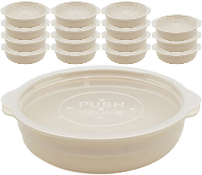 생활엔 전자레인지용 냉동밥용기 쿡앤밥 아이보리, 16개, 450ml