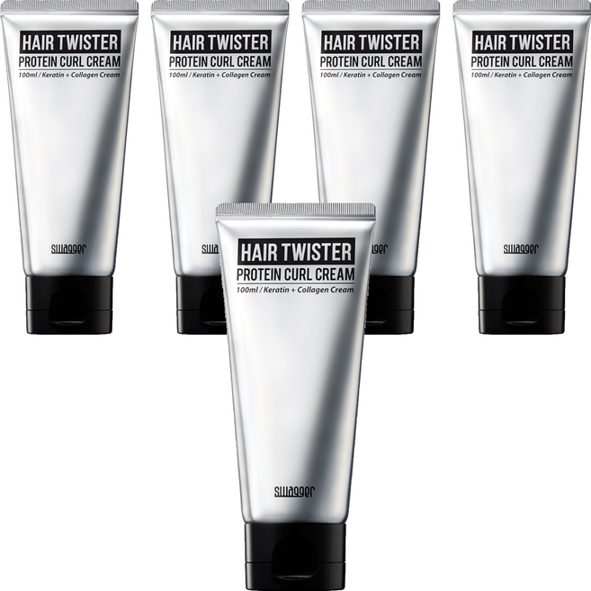 스웨거 헤어 트위스터 단백질 컬크림, 100ml, 5개