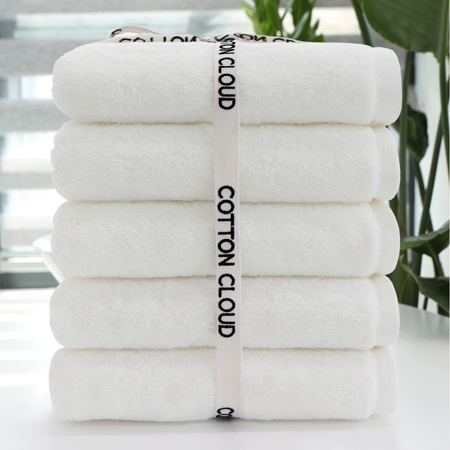 코튼클라우드 호텔수건 220g 40수, 화이트, 5개