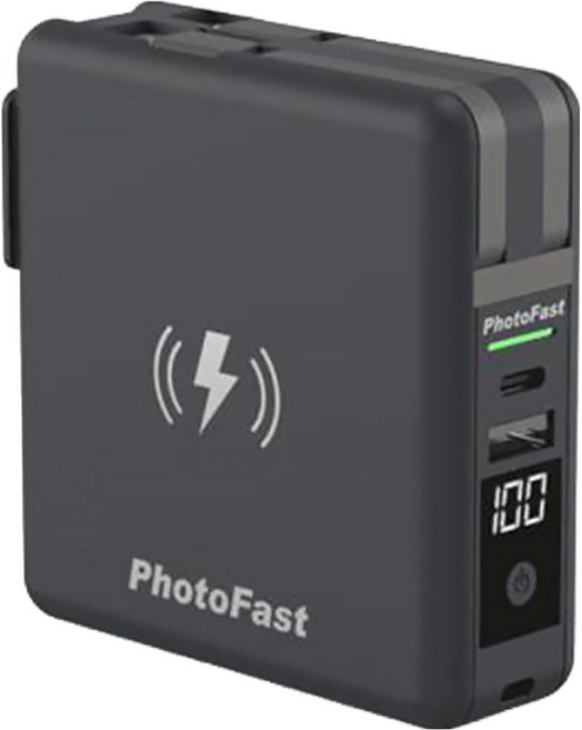 PhotoFast 銀箭資訊 萬用充 五合一磁吸充電源 10000mAh 雙Type-C充電線, MUTICHARGE10000, 黑色
