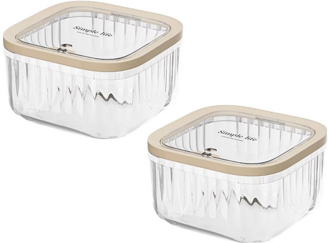 리빙공감 다용도 원터치 캡슐세제 보관함 소형, 투명, 2개