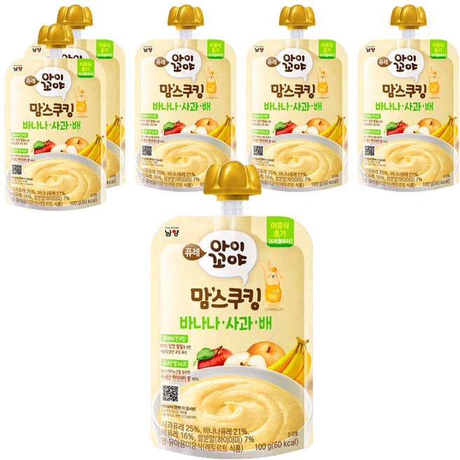 아이꼬야 유아용 맘스쿠킹 이유식 6개월부터, 바나나사과배, 100g, 6개