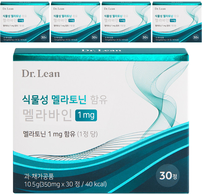 닥터린 식물성 멜라토닌 함유 멜라바인, 30정, 5개