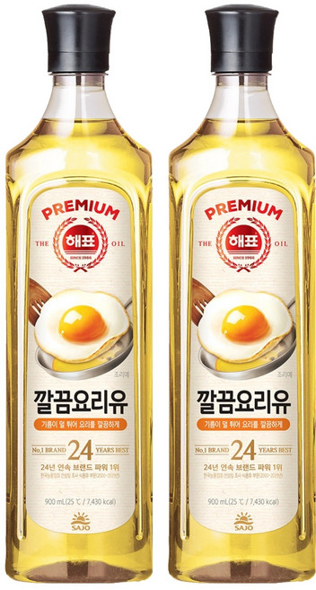 해표 깔끔 요리유, 2개, 900ml