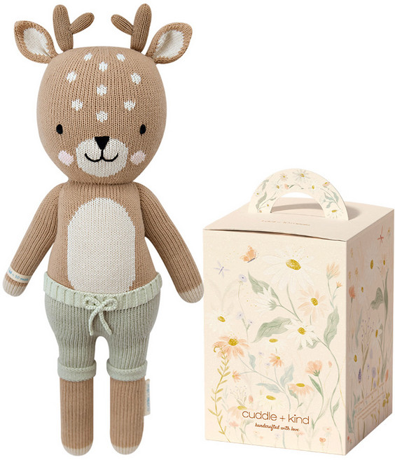 커들앤카인드 100% 핸드메이드 애착인형 + gift box 세트, 리틀 엘리엇 포운(인형), 1세트