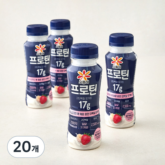 요플레 프로틴 딸기바나나, 210ml, 4개입, 5개