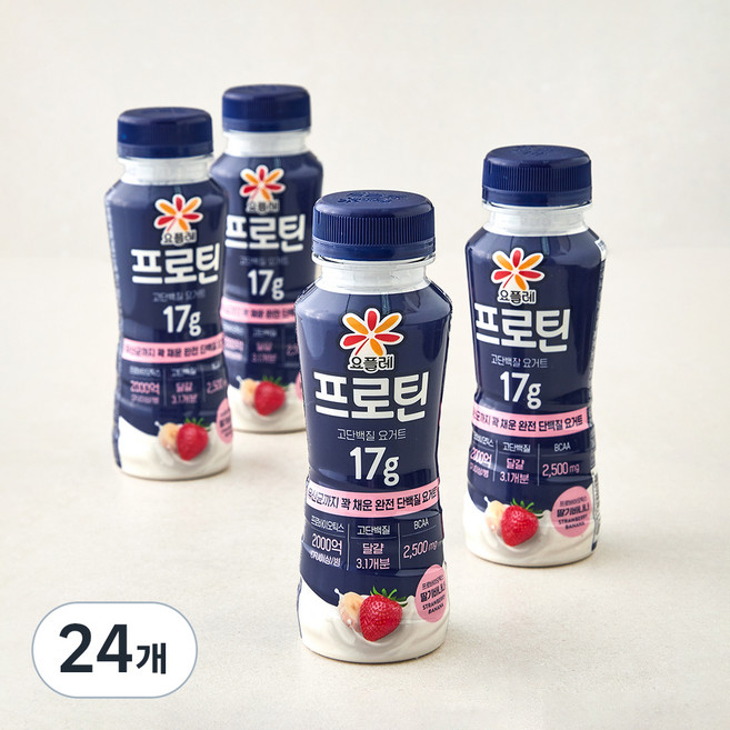 요플레 프로틴 딸기바나나, 210ml, 4개입, 6개