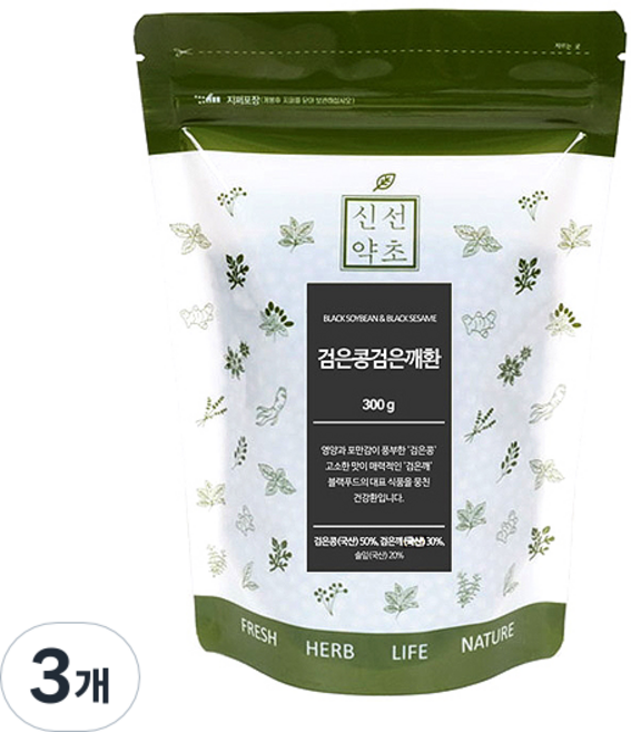 신선약초 검은콩검은깨환, 3개, 300g