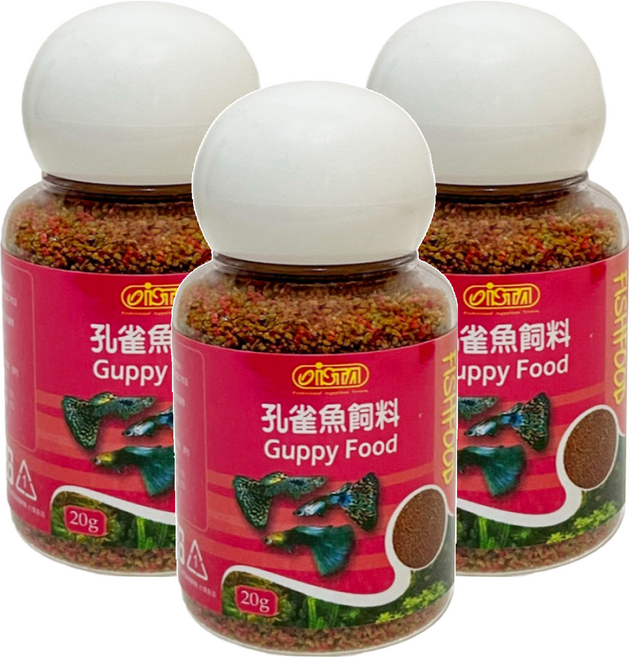 ISTA 伊士達 孔雀魚飼料, 20g, 3罐