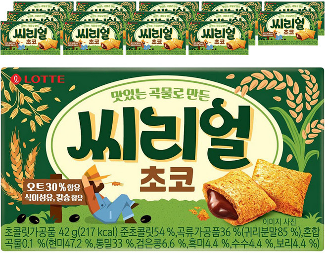 롯데웰푸드 씨리얼 초코, 42g, 15개