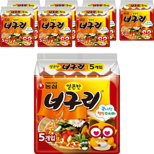 너구리 얼큰한 맛 120g, 40개
