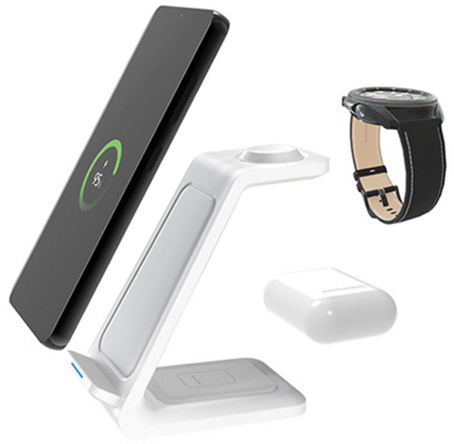 PLEIGO 3 in 1 삼성 전용 고속 무선 충전기 15W A130, 갤럭시워치, 1개