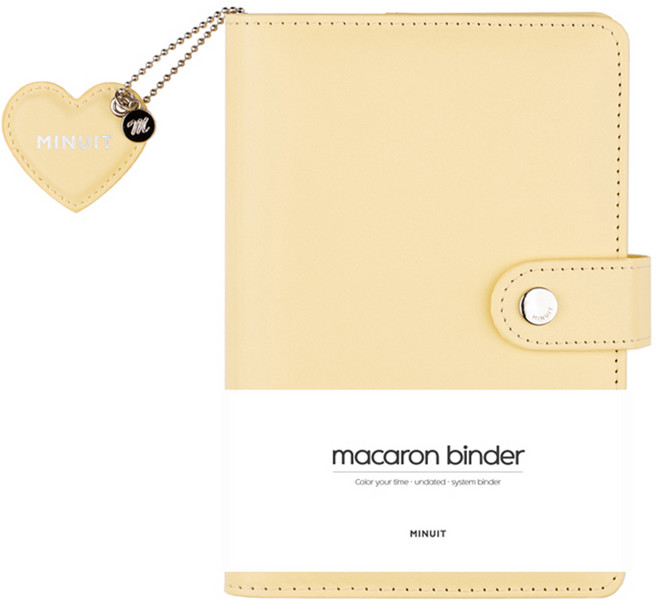 미뉴잇 마카롱 바인더 다이어리 6공 A6, 옐로우, 1개