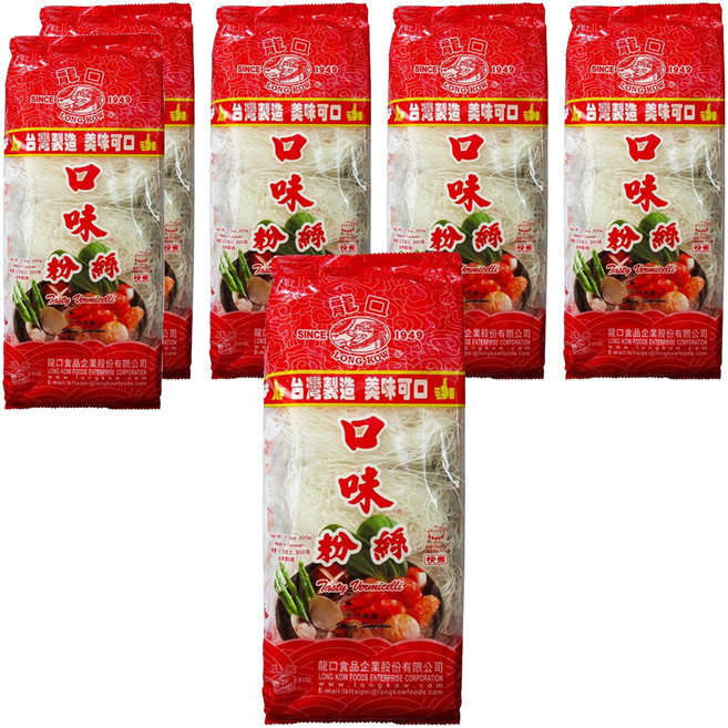 龍口 口味粉絲, 300g, 6包