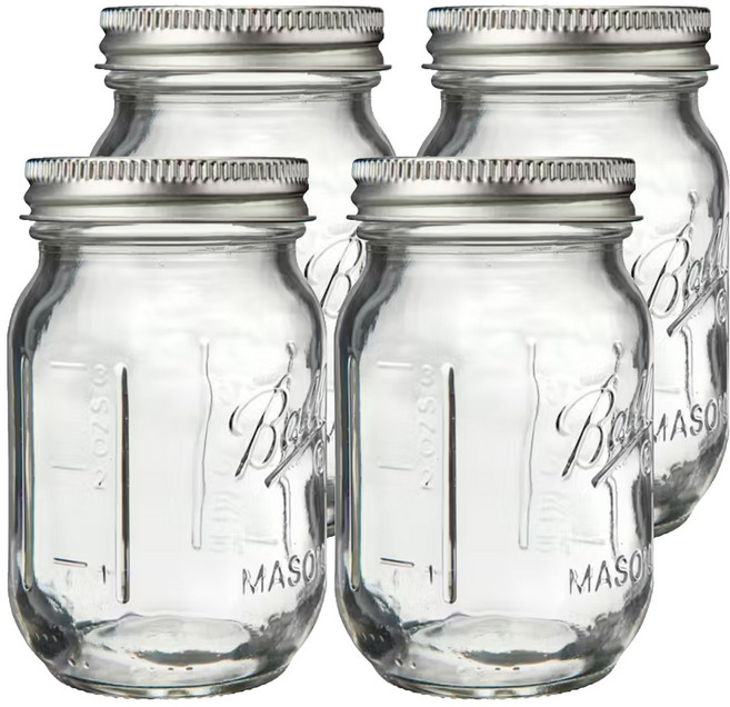 Ball 梅森 玻璃梅森罐 4oz 迷你 4入, 118ml, 1組