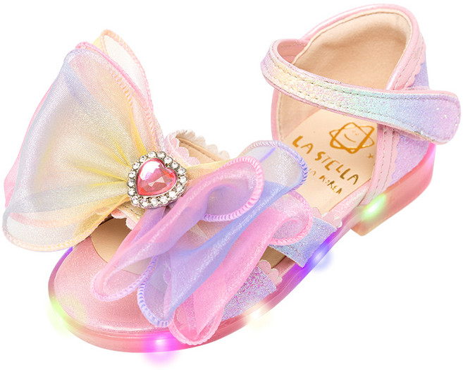 라스텔라 여아용 바비 LED 샌들 구두