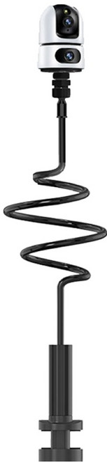 미르홈퍼니 무타공 각도조절 CCTV 홈캠 거치대 + 브라켓 세트 블랙, 1세트