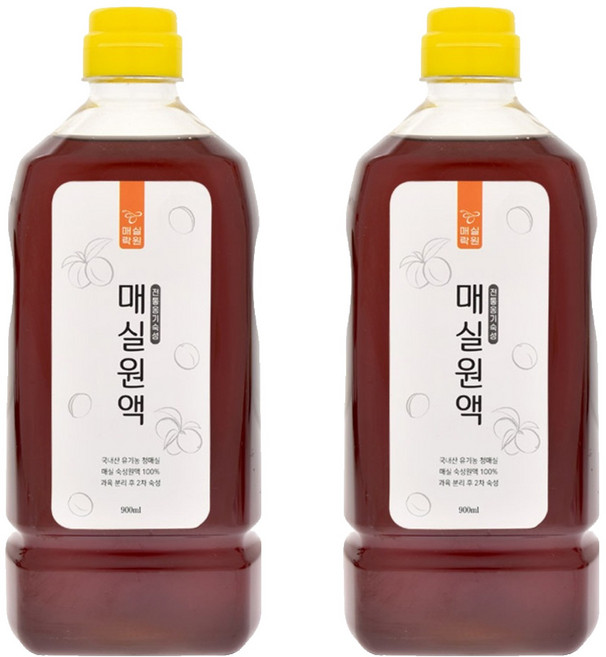 매실락원 매실 원액, 900ml, 2개