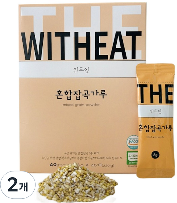 위드잇 유아용 유기농 혼합잡곡가루 40p, 320g, 2개, 잡곡맛