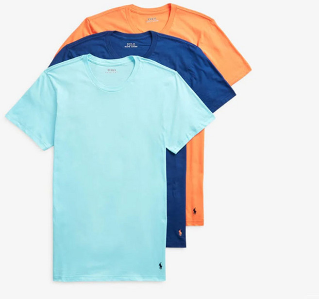 폴로랄프로렌 남성용 클래식 핏 반팔 티셔츠 3종 세트 RCCNP3-SPA3