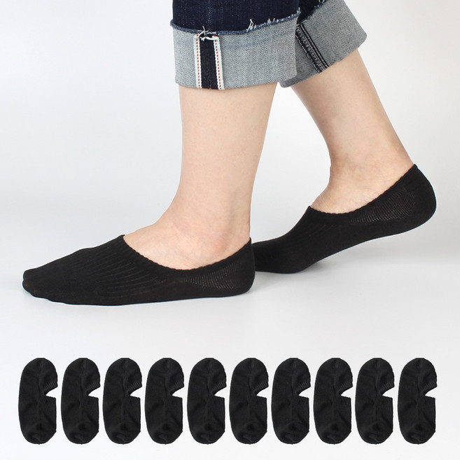COZY LABEL 女性標準羅紋隱形襪10雙組
