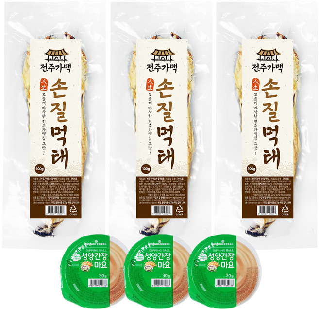 전주가맥 손질 먹태 100g + 청양간장마요 30g 세트, 130g, 3세트