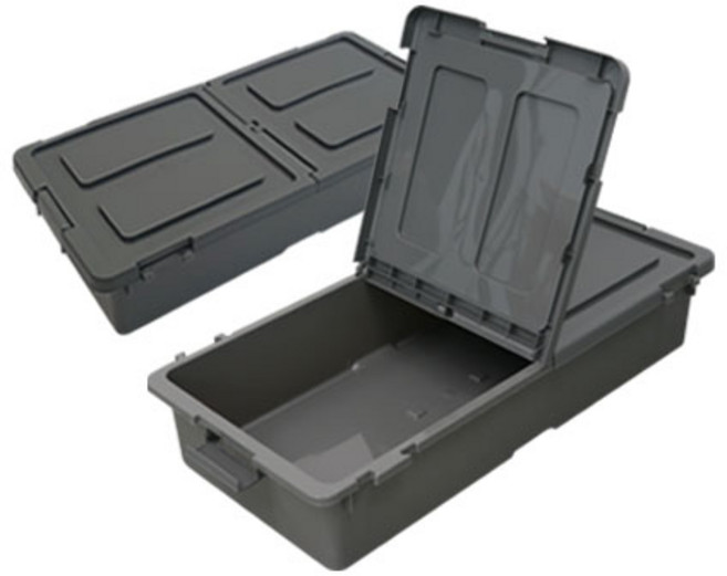 하우스레시피 팬물산 틈새 언더베드 리빙박스, 라이트그레이, 40L, 2개