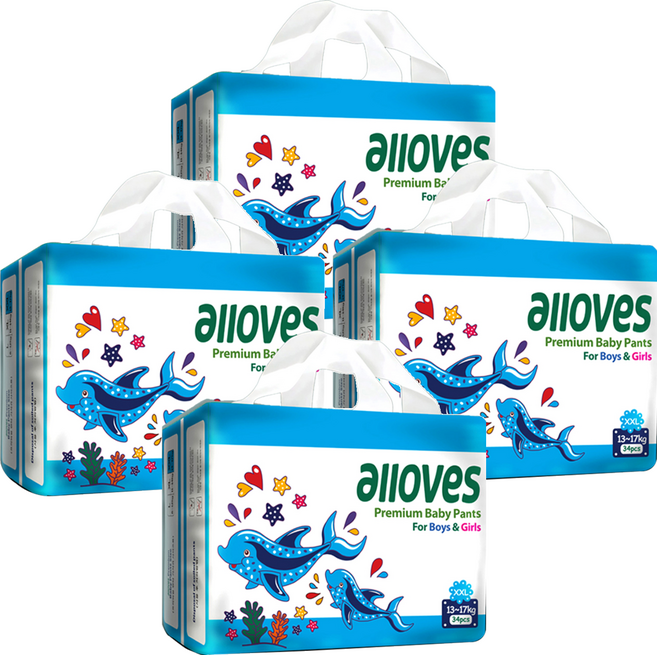 올러브 프리미엄 팬티형 기저귀 남녀공용, 점보형(2XL), 136매