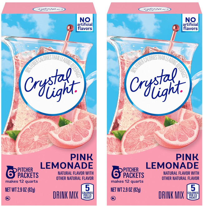 크리스탈라이트 핑크 레몬 에이드분말, 13.7g, 6개입, 2개