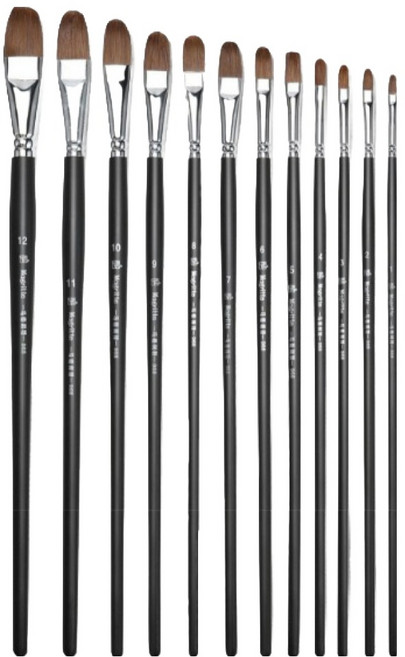 마메 아크릴 붓 12종 C 세트, 1세트, 1호~12호