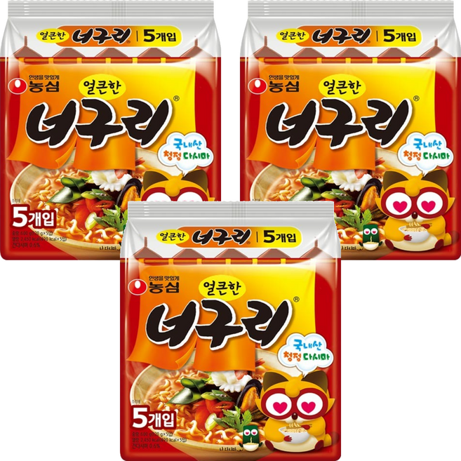 NONGSHIM 農心 浣熊香辣海鮮烏龍麵 120g, 15包