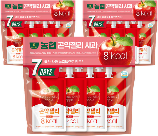 농협식품 곤약젤리 사과, 150g, 21개