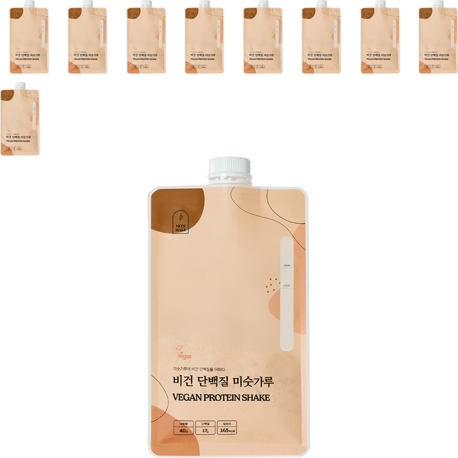 맘메이크 비건 단백질 미숫가루 쉐이크 파우치, 40g, 10개