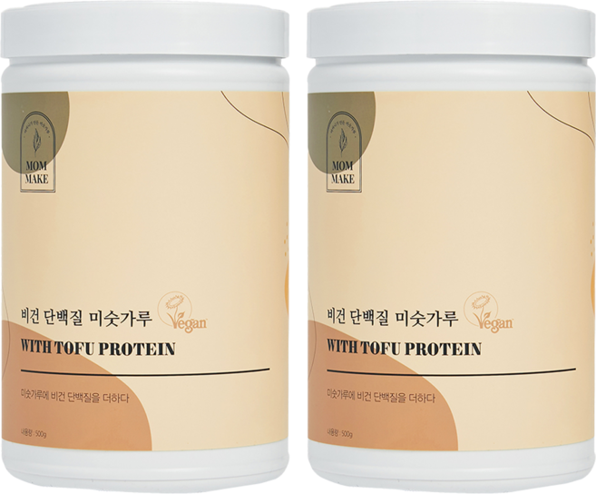 맘메이크 비건 단백질 미숫가루 쉐이크, 500g, 2개