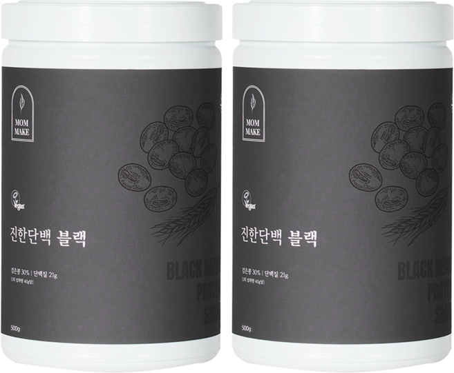 맘메이크 진한단백 블랙, 500g, 2개