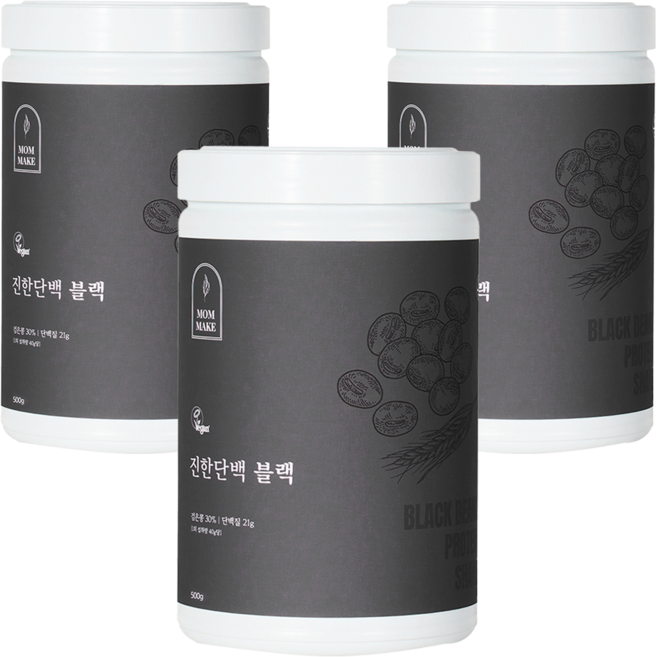 맘메이크 진한단백 블랙, 500g, 3개