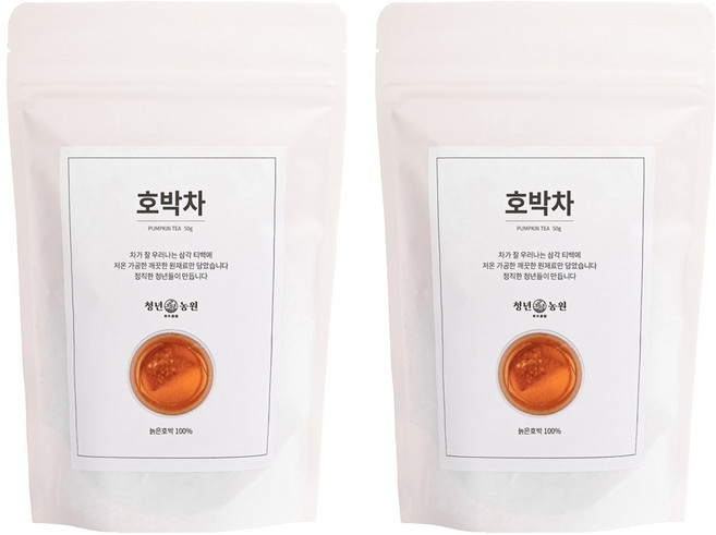 청년농원 저온가공 호박차 삼각티백, 1.5g, 50개입, 2개