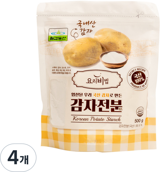 칠갑농산 감자전분, 500g, 4개