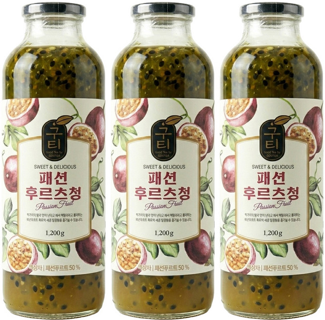 구티 패션후르츠청, 1.2kg, 3개