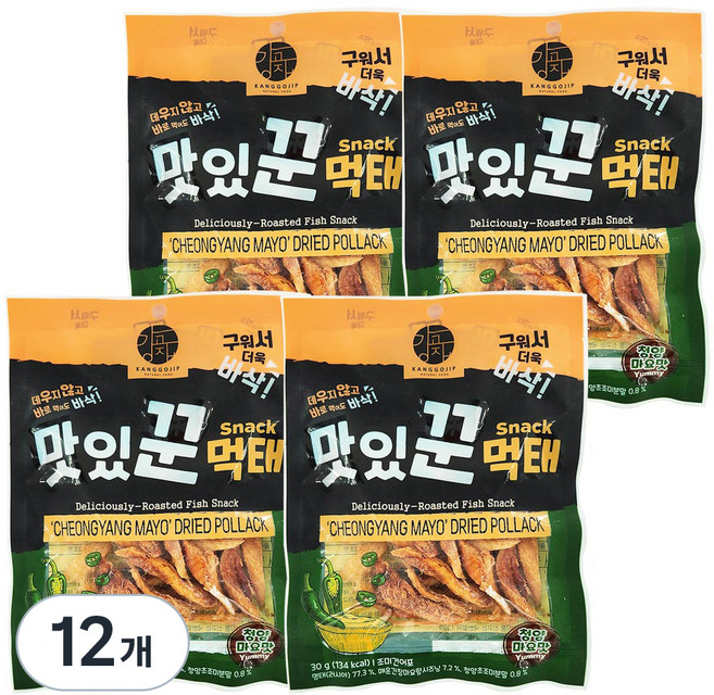 강고집 맛있꾼 먹태 청양마요맛, 30g, 12개